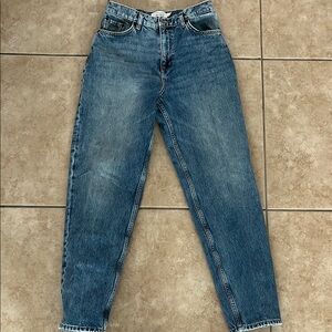 & other stories blue high waisted jeans